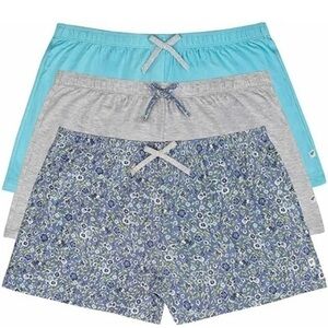 Jane And Bleeker Pack of 3 Sleep Shorts Sz Small 3” Inseam Ditsy Blue NEW